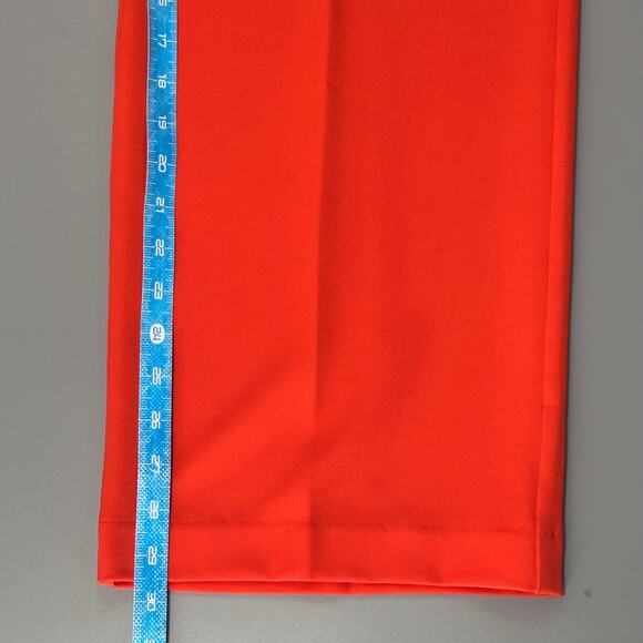 Steve Madden Pleated Front Trouser Wide Leg Pants High Rise Pumpkin Spice Orange - Picture 7 of 9